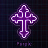 USB-Powered LED Neon Cross Sign