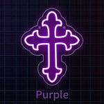 USB-Powered LED Neon Cross Sign