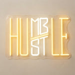 Humble Hustle Neon Wall Sign